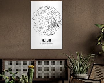 Meterik (Limburg) | Map | Black and white by Rezona
