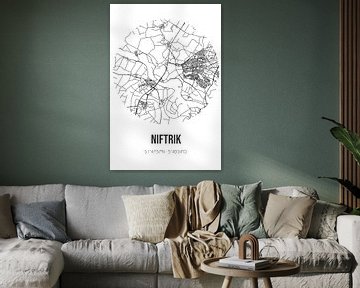 Niftrik (Gelderland) | Landkaart | Zwart-wit van MijnStadsPoster