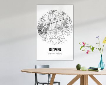 Rucphen (Noord-Brabant) | Landkaart | Zwart-wit van Rezona