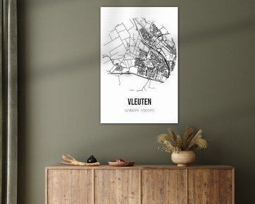 Vleuten (Utrecht) | Landkaart | Zwart-wit van Rezona