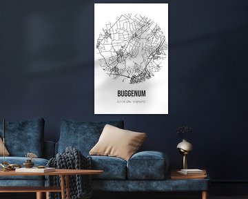 Buggenum (Limburg) | Landkaart | Zwart-wit van Rezona