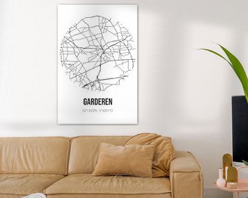 Garderen (Gelderland) | Landkaart | Zwart-wit van MijnStadsPoster