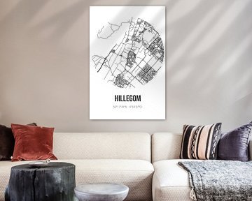 Hillegom (Zuid-Holland) | Landkaart | Zwart-wit van Rezona