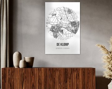 De Klomp (Gelderland) | Karte | Schwarz und Weiß von Rezona
