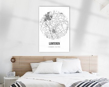 Lunteren (Gelderland) | Map | Black and White by Rezona