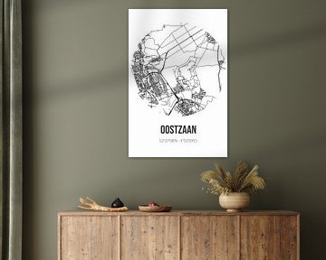 Oostzaan (Noord-Holland) | Landkaart | Zwart-wit van Rezona