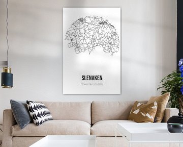 Slenaken (Limburg) | Map | Black and white by Rezona