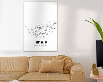 Ternaard (Fryslan) | Carte | Noir et blanc sur Rezona