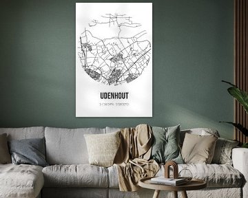 Udenhout (Noord-Brabant) | Landkaart | Zwart-wit van Rezona