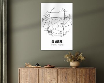 De Weere (Noord-Holland) | Landkaart | Zwart-wit van MijnStadsPoster