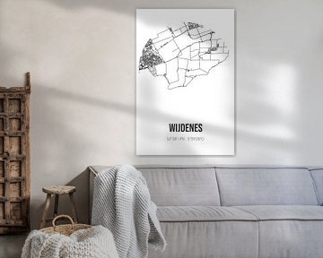 Wijdenes (Noord-Holland) | Landkaart | Zwart-wit van MijnStadsPoster