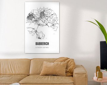 Babberich (Gelderland) | Landkaart | Zwart-wit van Rezona