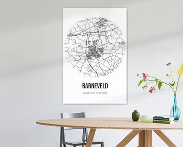 Barneveld (Gelderland) | Landkaart | Zwart-wit van MijnStadsPoster