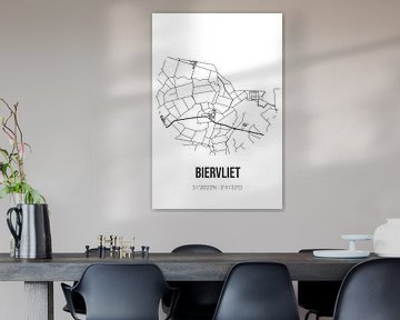 Biervliet (Zeeland) | Carte | Noir et Blanc sur Twentse Pracht