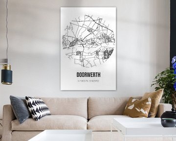 Doorwerth (Gelderland) | Landkaart | Zwart-wit van Rezona