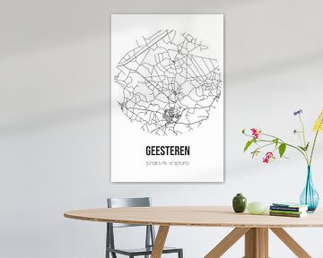 Geesteren (Gelderland) | Landkaart | Zwart-wit van Rezona