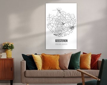 Geesteren (Overijssel) | Landkaart | Zwart-wit van Rezona