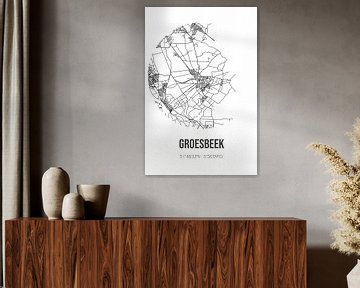 Groesbeek (Gelderland) | Landkaart | Zwart-wit van Rezona