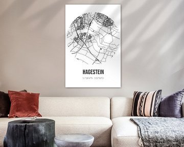 Hagestein (Utrecht) | Landkaart | Zwart-wit van Rezona