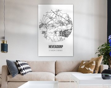 Heveadorp (Gelderland) | Landkaart | Zwart-wit van Rezona