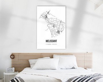 Melissant (South Holland) | Map | Black and White by Rezona