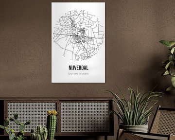 Nijverdal (Overijssel) | Map | Black and White by Rezona