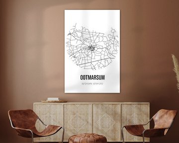 Ootmarsum (Overijssel) | Karte | Schwarz und Weiß von Rezona