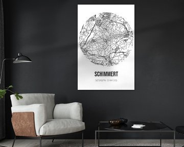 Schimmert (Limburg) | Landkaart | Zwart-wit van MijnStadsPoster