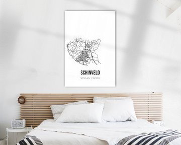 Schinveld (Limburg) | Map | Black and white by Rezona