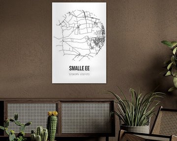 Smalle Ee (Fryslan) | Landkaart | Zwart-wit van MijnStadsPoster