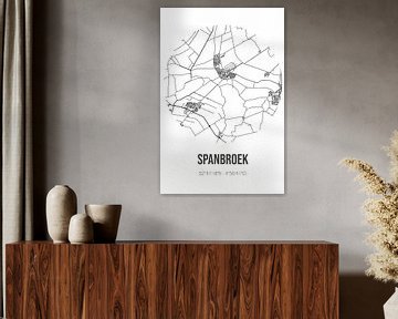 Spanbroek (Noord-Holland) | Landkaart | Zwart-wit van Rezona