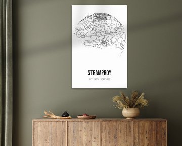 Stramproy (Limburg) | Landkaart | Zwart-wit van MijnStadsPoster