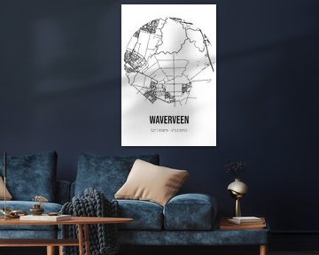 Waverveen (Utrecht) | Map | Black and White by Rezona