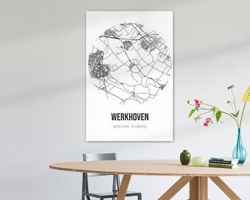 Werkhoven (Utrecht) | Carte | Noir et blanc sur Rezona