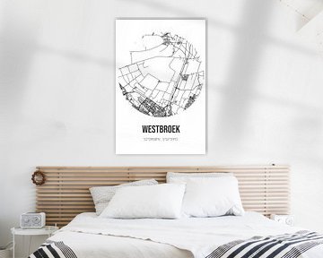 Westbroek (Utrecht) | Map | Black and white by Rezona