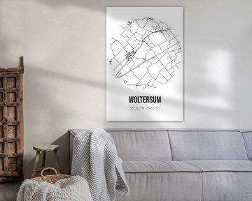 Woltersum (Groningen) | Carte | Noir et blanc sur Rezona