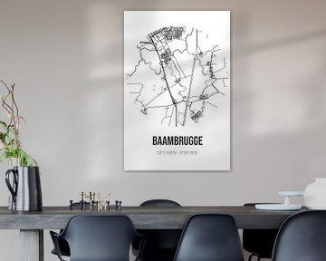 Baambrugge (Utrecht) | Landkaart | Zwart-wit van Rezona