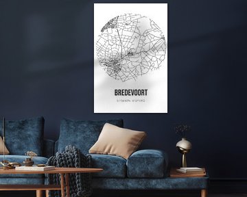 Bredevoort (Gelderland) | Landkaart | Zwart-wit van Rezona