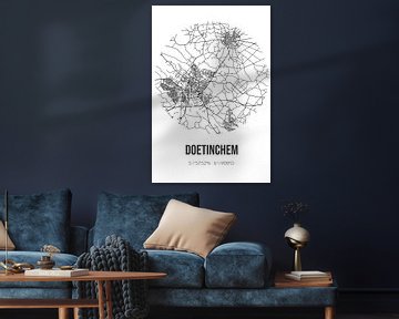 Doetinchem (Gelderland) | Landkaart | Zwart-wit van Rezona