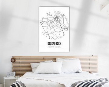 Eesergroen (Drenthe) | Landkaart | Zwart-wit van Rezona