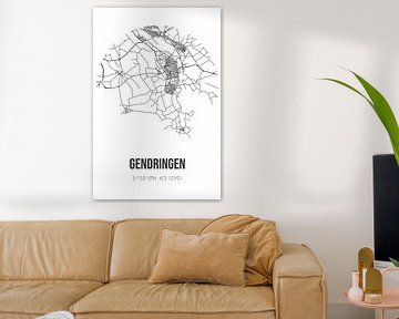 Gendringen (Gelderland) | Landkaart | Zwart-wit van Rezona