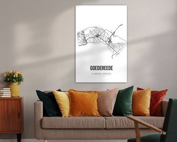 Goedereede (Zuid-Holland) | Landkaart | Zwart-wit van Rezona