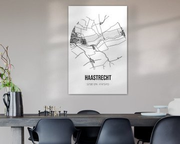 Haastrecht (Süd-Holland) | Karte | Schwarz-Weiß von Rezona