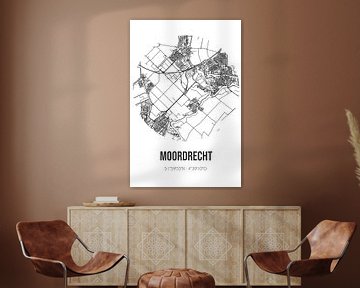 Moordrecht (South Holland) | Map | Black and White by Rezona
