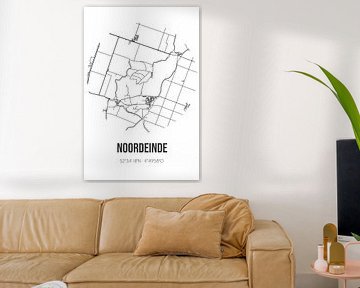 Noordeinde (Noord-Holland) | Landkaart | Zwart-wit van Rezona