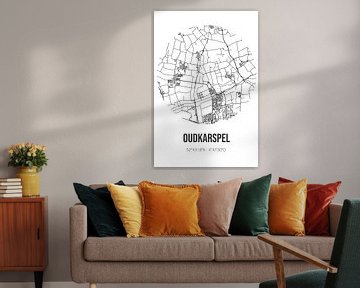 Oudkarspel (Noord-Holland) | Landkaart | Zwart-wit van MijnStadsPoster