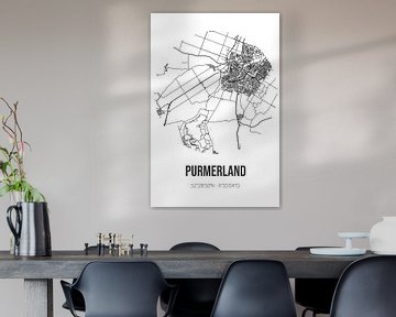 Purmerland (Noord-Holland) | Carte | Noir et blanc sur Rezona