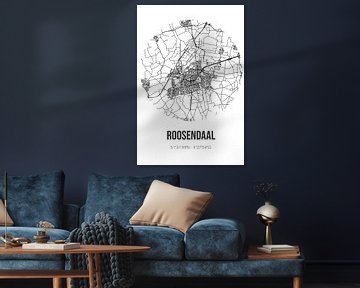 Roosendaal (Noord-Brabant) | Carte | Noir et blanc sur Rezona