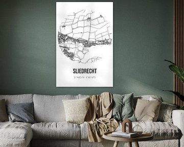 Sliedrecht (South-Holland) | Map | Black & White by Rezona