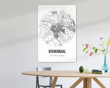 Veenendaal (Utrecht) | Karte | Schwarz und Weiß von Rezona